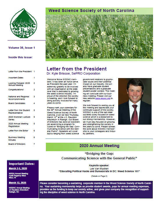 2020 Newsletter